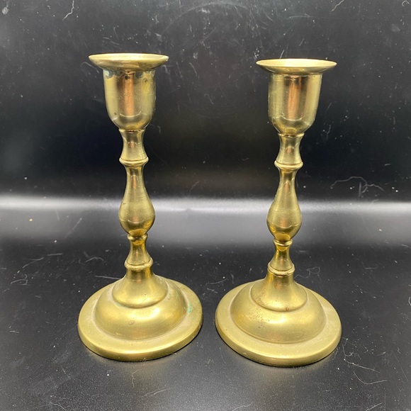 Accents Vintage Brass Candlesticks Set Of Two Poshmark